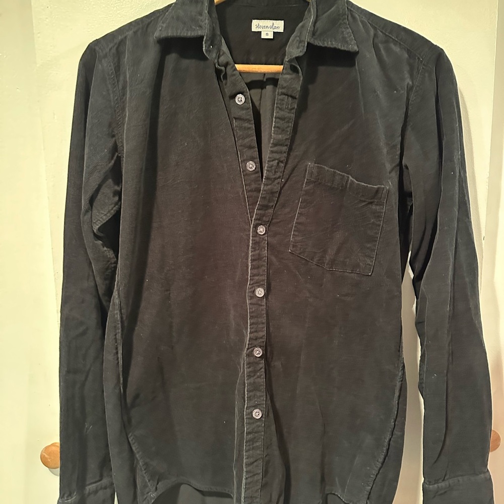 Steven Alan Charcoal Corduroy Shirt
